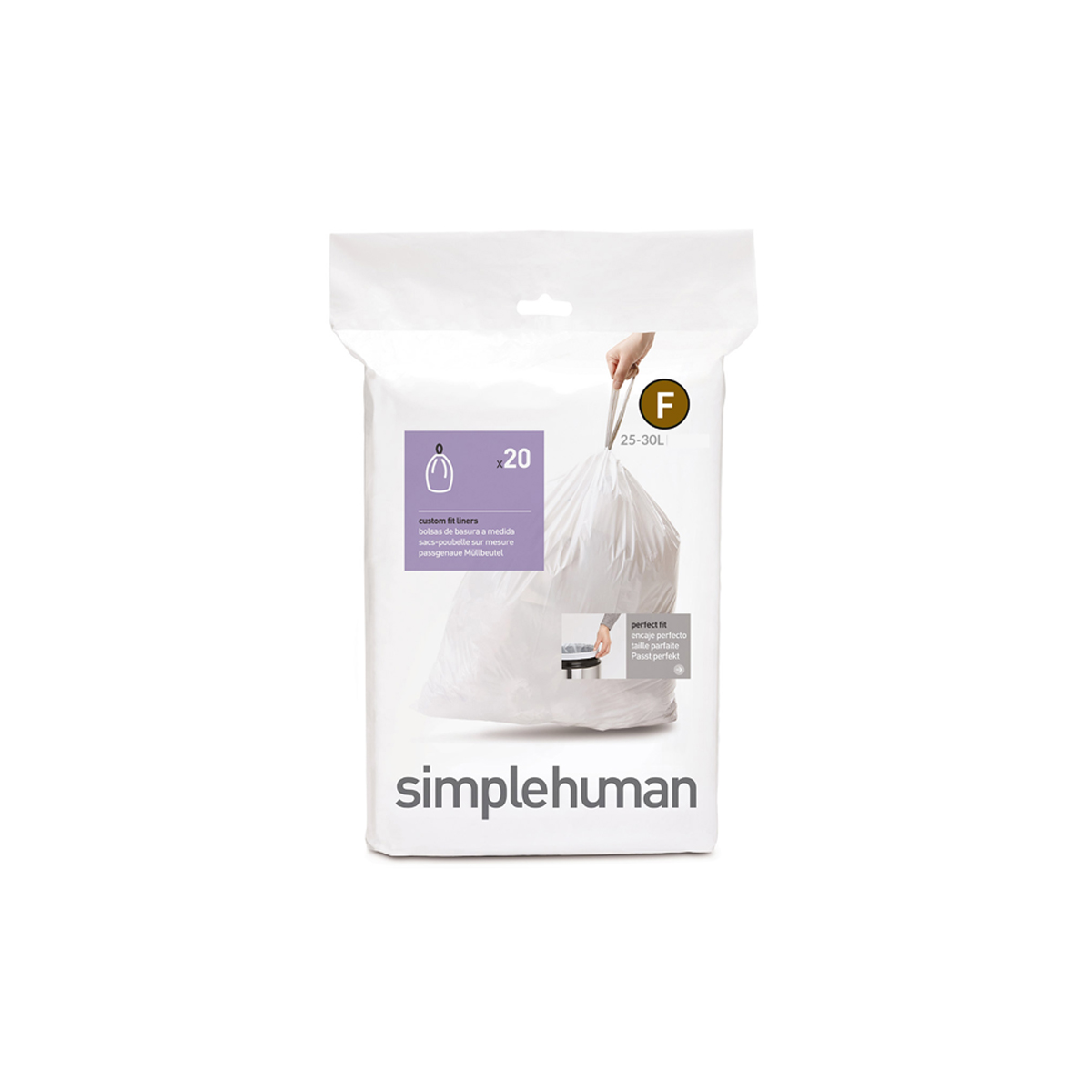 Worki na śmieci 20 szt. - rozm. F 25L / simplehuman