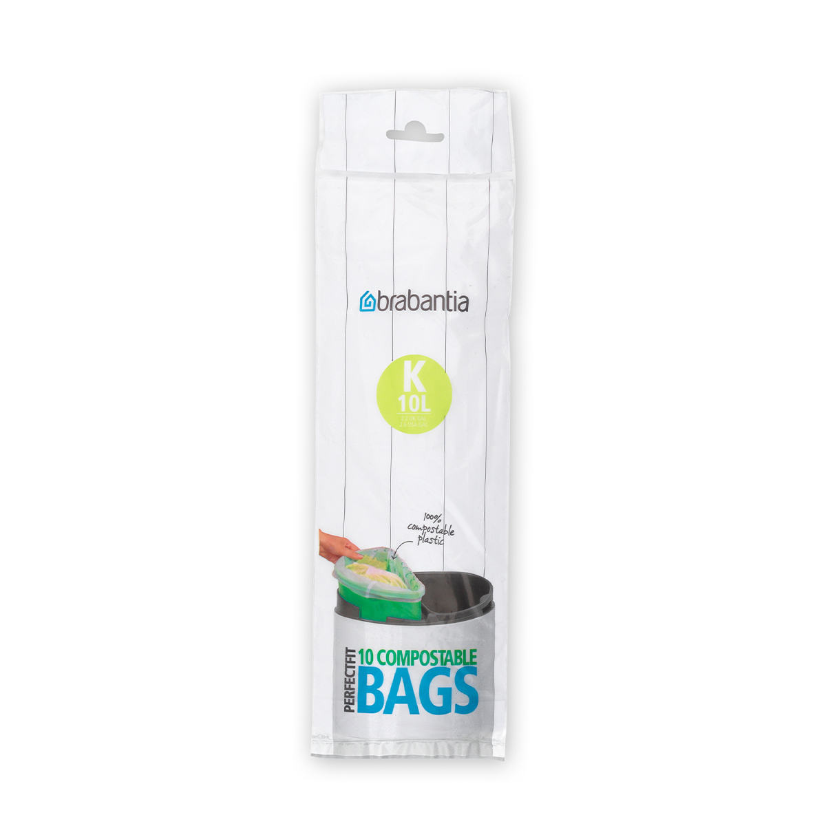 Worki na śmieci K - 10L - biodegradowalne / Brabantia
