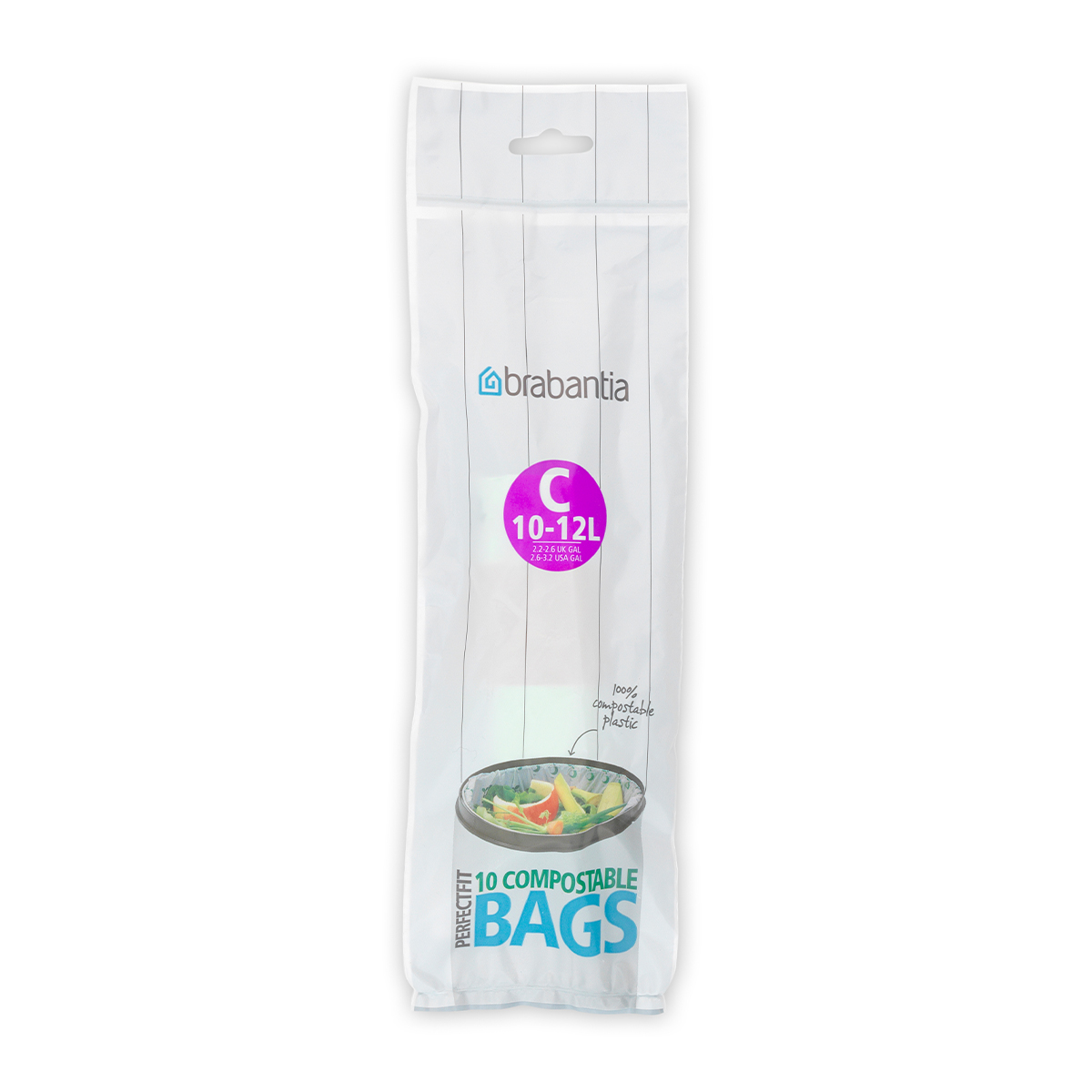 Worki na śmieci C - 10-12L - biodegradowalne / Brabantia