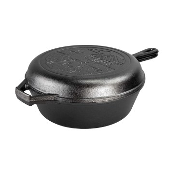 naczynie combo, Lodge Combo, Combo Cooker Lodge, Lodge Wanderlust, patelnia żeliwna, patelnia ognisko, patelnia żeliwna na indukcję, Lodge LCCWNDINT