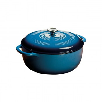 garnek żeliwny emaliowany, garnek dutch oven, garnek do paelli, porcelanowa emalia garnek, garnek Lodge, garnek żeliwny Lodge, EC7D33Lodge, garnek żeliwny niebieski, garnek żeliwny 7,4L, głęboki garnek żeliwny, duży garnek żeliwny, garnek żeliwny 7,4L, o