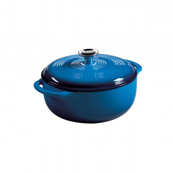 garnek żeliwny emaliowany, garnek dutch oven, porcelanowa emalia garnek, garnek Lodge, garnek żeliwny Lodge, EC4D33 Lodge, garnek żeliwny niebieski, garnek żeliwny 4,2L, głęboki garnek żeliwny, duży garnek żeliwny, garnek żeliwny 4,2L,