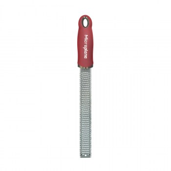 Tarka PREMIUM ZESTER Pomegranate Red Microplane 46127, tarka do imbiru, tarka do cytryny, tarka do cytrusów, tarka do przypraw, tarka do cynamonu, tarka do czekolady, 