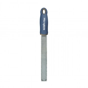 Tarka PREMIUM ZESTER Denim Blue Microplane 46223, tarka do imbiru, tarka do cytryny, tarka do cytrusów, tarka do przypraw, tarka do cynamonu, tarka do czekolady, 