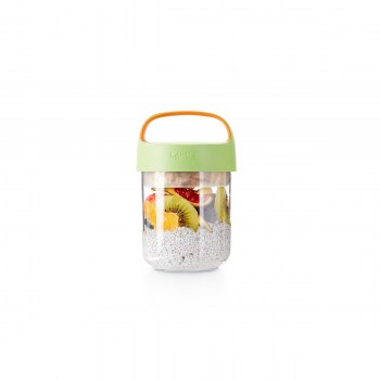 pojemnik jar to go, pojemnik lekue, słoik na lunch, słoik do pracy, słoik z pojemnikiem na sos, pojemnik na sałatkę, słoik lekue, pojemnik na pudding chia, pojemnik na muesli do pracy, plastikowy słoik na lunch, plastikowy pojemnik na lunch, BPA free, po