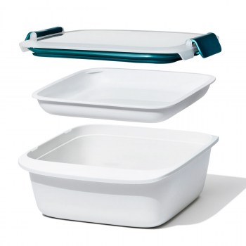 lunchbox, pojemnik na wynos, lunchbox dwupoziomowy, pojemnik na lunch, lunchbox OXO