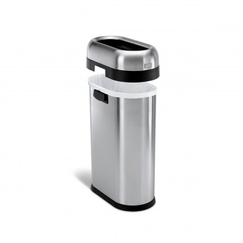 Kosz na śmieci 50L OPEN SLIM- stal matowa / simplehuman