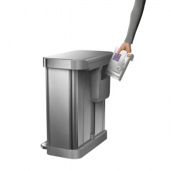 Kosz 58L pedałowy LINER POCKET RECYCLER - stal FPP / simplehuman