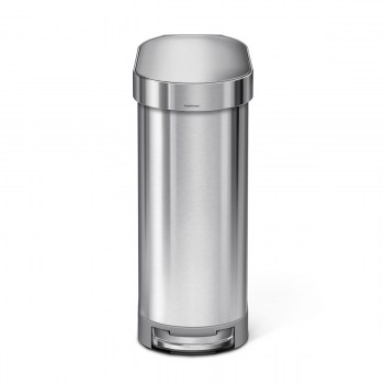 Kosz na śmieci 45L pedałowy SLIM - stal FPP / simplehuman
