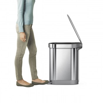 Kosz na śmieci 45L pedałowy SLIM - stal FPP / simplehuman