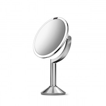 lustro powiększenie 5-krotne, lustro kosmetyczne powiększenie x 10, profesjonalne lusterko kosmetyczne, lusterko sensorowe simplehuman, lusterko 20 cm, lusterko simplehuman, lusterko do makijażu led, lusterko podświetlane do makijażu, lusterko powiększaj