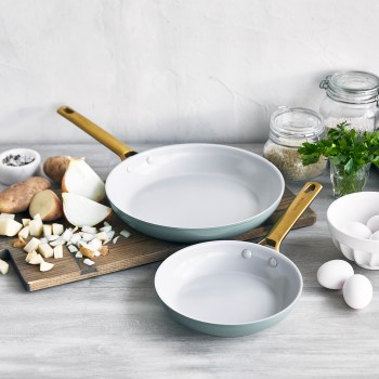 patelnie ceramiczne, patelnie Padova SkyBlue GreenPan CC002296-001, zestaw patelni, powłoka Thermolon