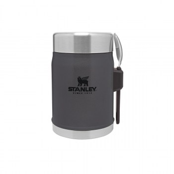 Termos obiadowy ze sztućcem CLASSIC 0,4 L Charcoal Stanley 10-09382-082, termos obiadowy Stanley, termos Stanley Classic