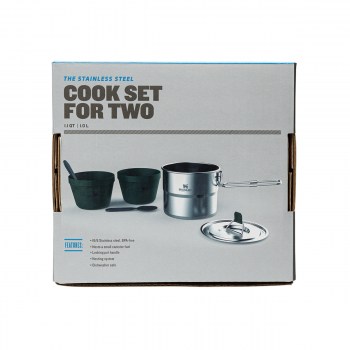 cook set for two Stanley, zestaw kempingowy Stanley 2 osób, zestaw do gotowania Stanley, menażka Stanley, menażka ze stali nierdzewnej, menażka 1L, 10-09997-003 Stanley, 