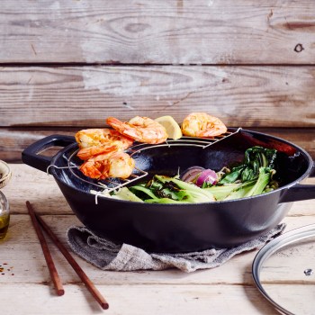 wok żeliwny, wok z żeliwa, wok emaliowany, NORI BEKA 15140304