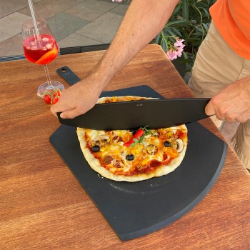 nóż do pizzy, nóż do krojenia pizzy, nóż z kompozytu papierowego, nóż z papieru, Nóż do pizzy JADE JD55-0071, nóż kolebkowy do pizzy