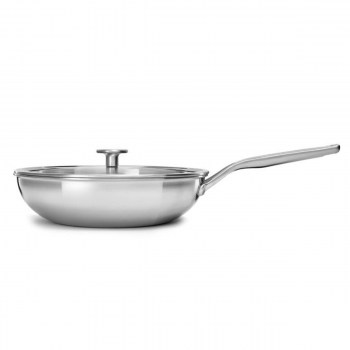 Wok KitchenAid, akcesoria KitchenAid, wok z pokrywką stal nierdzewna KitchenAid, wok stal nierdzewna, wok ze stali nierdzewnej, Multi-Ply Stainless Steel KitchenAid, wok 3-warstwowy, importer KitchenAid, wyłączny przedstawiciel KitchenAid, wok głęboki