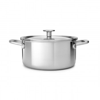 garnek KitchenAid, akcesoria KitchenAid, garnki KitchenAid, garnek z pokrywką stal nierdzewna KitchenAid, garnek stal nierdzewna, garnek ze stali nierdzewnej, Multi-Ply Stainless Steel KitchenAid, garnek 3-warstwowy, importer KitchenAid, wyłączny przedst