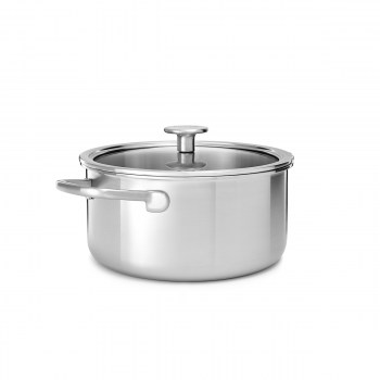 garnek KitchenAid, akcesoria KitchenAid, garnki KitchenAid, garnek z pokrywką stal nierdzewna KitchenAid, garnek stal nierdzewna, garnek ze stali nierdzewnej, Multi-Ply Stainless Steel KitchenAid, garnek 3-warstwowy, importer KitchenAid, wyłączny przedst