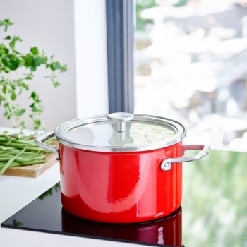 CC003267-001 KitchenAid, czerwony garnek KitchenAid, garnek KitchenAid, garnek 3,7L, garnki KitchenAid, czerwony garnek, garnek KitchenAid 20cm