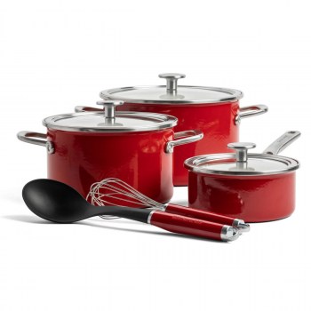 zestaw naczyń kuchennych, zestaw garnków KitchenAid, komplet garnków KitchenAid, CC004920-001 KitchenAid