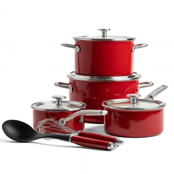 zestaw naczyń kuchennych, zestaw garnków KitchenAid, komplet garnków KitchenAid, CC004921-001 KitchenAid