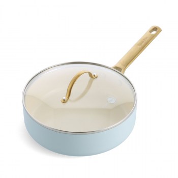zestaw naczyń do gotowania, zestaw Padova, garnki ze złotymi uchwytami, błękitne garnki, GreenPan CC005368-001, Padova LightBlue