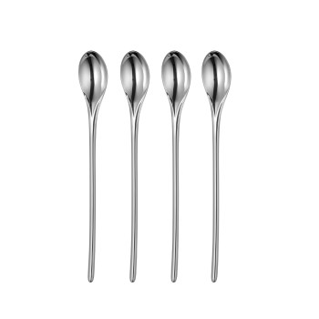 Robert Welch BUDBR1025V/4, łyżeczki do kawy, łyżeczki do latte, łyżeczki BUD, długie łyżeczki do kawy