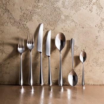 sztućce Robert Welch, sztućce Kingham, Kingham Robert Welch, sztućce dla 6 osób, elegancka zastawa stołowa, sztućce stal polerowana, 