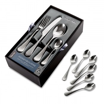 sztućce Robert Welch, sztucce honeybourne, sztućce 24 szt, sztućce dla 6 osób, zestaw promocyjny honeybourne, sztućce promocja, wersja limitowana, eleganckie sztućce, prezent na ślub, sztućce na prezent, unikatowe sztućce, sztućce stal polerowana, honey