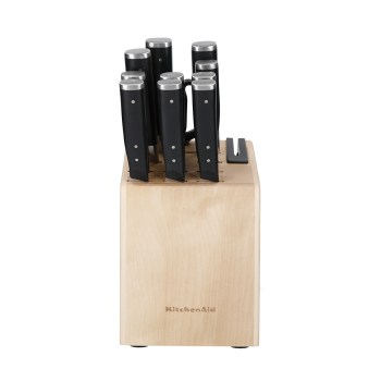 noże w bloku, blok z nożami, kitchenaid KAG12STSNBXOBQ, kitchenaid 5057982000745, blok na noże, drewniany blok na noże, noże z japońskiej stali