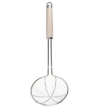 chiński cedzak, sitko do woka, cedzak do woka, łyżka cedzakowa, cedzak sitko, cedzak ze stali nierdzewnej, cedzak KitchenAid, łyżka cedzakowa KitchenAid, sitko chińskie, sitko do woka, cedzak sitko, chińskie sitko, Almond Cream KAG010OHACE