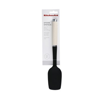 KitchenAid KAG030OHACE Almond Cream, łyżka kuchenna, łyżka silikonowa, KitchenAid Almond Cream, łyżka do mieszania, łyżka do misek