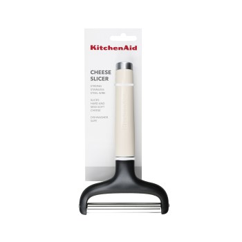 KitchenAid nóż do sera CORELINE Almond Cream KAG133OHACE, nóż strunowy do sera, nóż do miękkiego sera, nóż do twardego sera
