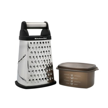 tarka czterostronna, tarka KitcenAid, tarka do warzyw, KitchenAid KQG300OSOBE, tarka 4 ostrza, tarka z pojemnikiem