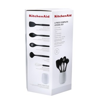 KitchenAid KQG561BXOBE, przybory kuchenne KitchenAid, akcesoria kuchenne KitchenAid, utensylia KitchenAid, akcesoria z pojemnikiem, łopatka kuchenna, kitchenaid 5057982067724, kitchenaid na prezent