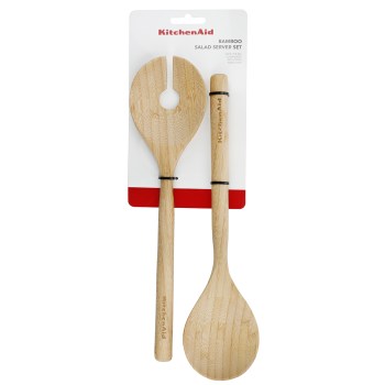 sztućce do sałaty, KQG607OHBBEKicthenAid, szatućce do sałat KitchenAid, drewniane sztućce, łyżki do sałaty, CLASSIC Bamboo KitchenAid