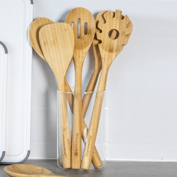 KitchenAid łopatka drewniana z otworami CLASSIC Bamboo