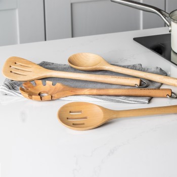 drewniane przybory kuchenne, drewniane akcesoria kuchenne, akcesoria KitchenAid, przybory KitchenAid, KQR752BXE KitchenAid