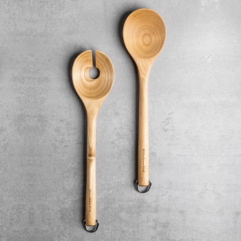 sztućce do sałaty, KQR713OHE KicthenAid, szatućce do sałat KitchenAid, drewniane sztućce, łyżki do sałaty
