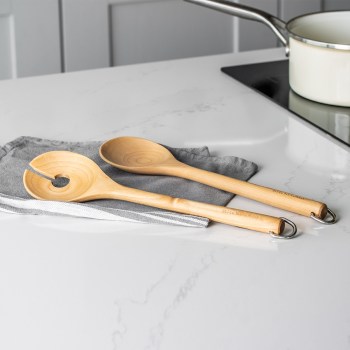 sztućce do sałaty, KQR713OHE KicthenAid, szatućce do sałat KitchenAid, drewniane sztućce, łyżki do sałaty