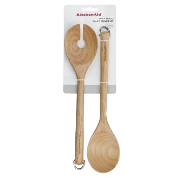 sztućce do sałaty, KQR713OHE KicthenAid, szatućce do sałat KitchenAid, drewniane sztućce, łyżki do sałaty