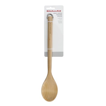 drewniana łyżka, łyżka kuchenna drewniana,drewniana łyżka do mieszania, łyżka KitchenAid drewno, KQR703OHE KitchenAid
