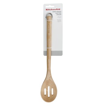 łyżka do odcedzania, łyżka cedzakowa, łyżka z otworami, drewniana łyżka KitchenAid, KQR704OHE KitchenAid