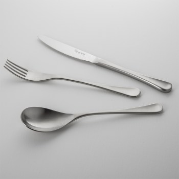 Sztućce RW2 satin, sztućce dla 6 osób, zastawa stołowa, sztućce Robert Welch, Robert Welch ROBSA1099V/42, 