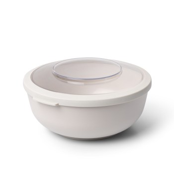 miska kuchenna 2L, beżowa miska, miska BPA Free, miska z pokrywką, lunchbox, pojemnik na przekąskę, miska Amuse Life A-000434
