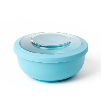 miska kuchenna 2L, błękitna miska, miska BPA Free, miska z pokrywką, lunchbox, pojemnik na przekąskę, miska Amuse Life