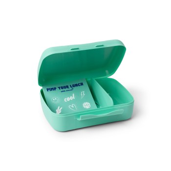 lunchbox, śniadaniówka, lunchbox z przegródką, pojemnik na kanapki, Amuse A-000420, lunchbox naklejki