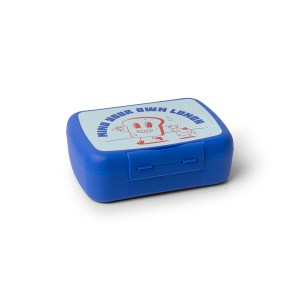 lunchbox, śniadaniówka, lunchbox z przegródką, pojemnik na kanapki, Amuse A-000421, lunchbox naklejki, niebieski lunchbox