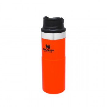 Kubek termiczny TRIGGER 0,47L Blaze Orange Stanley 10-06439-222, Stanley Blaze Orange, Stanley Classic Trigger, kubek Stanley, kubek stalowy na kawę, kubek to go, kubek termiczny na wynos, szczelny kubek, jaki kubek termiczny, kubek termiczny na wynos do